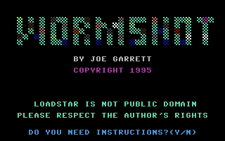 C64 GameBase Wormshot Loadstar/Softalk_Production 1985