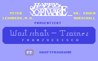 C64 GameBase Wortschatz-Trainer_Französisch Happy_Software_[Markt_&_Technik] 1984