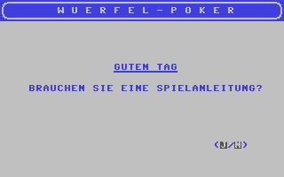 C64 GameBase Würfelpoker Markt_&_Technik 1984