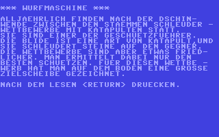 C64 GameBase Wurfmaschine Pflaum_Verlag_München 1985