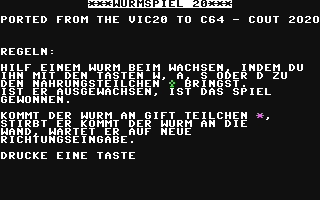 C64 GameBase Wurmspiel_20 (Not_Published) 2020