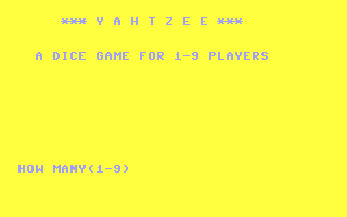 C64 GameBase Yahtzee Robtek_Ltd. 1986