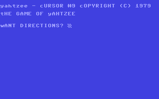 C64 GameBase Yahtzee The_Code_Works/CURSOR 1979