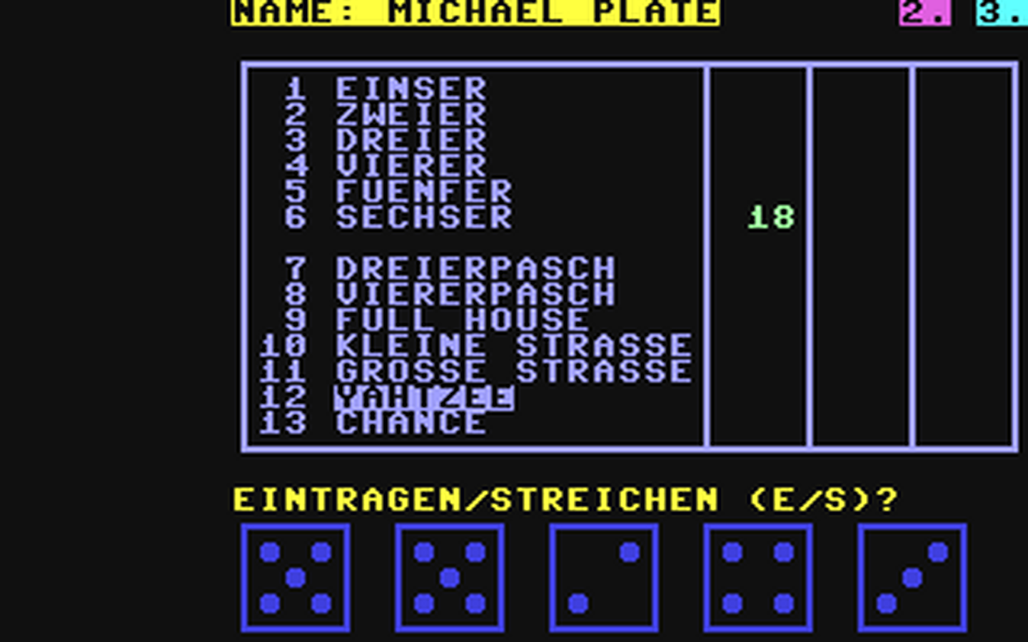 C64 GameBase Super_Yahtzee Vogel-Verlag_KG/HC_-_Mein_Home-Computer 1984
