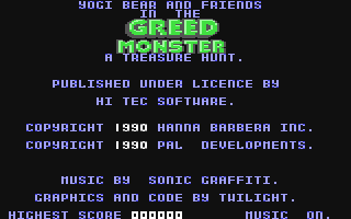 C64 GameBase Yogi_Bear_&_Friends_in_the_Greed_Monster_-_A_Treasure_Hunt Hi-Tec_Software/PAL_Developments 1990