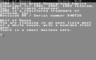C64 GameBase Zork_I_-_The_Great_Underground_Empire Infocom 1984