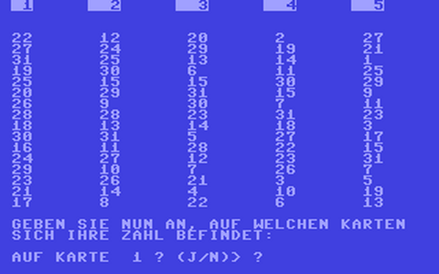 C64 GameBase Zahlenkarten-Raten iWT 1984