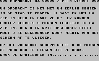 C64 GameBase Zeplin_Rescue Courbois_Software 1984