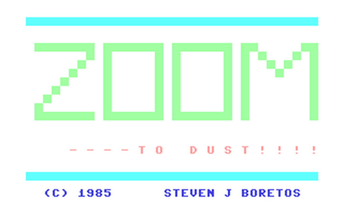 C64 GameBase Zoom_to_Dust 1985