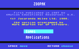 C64 GameBase Zoopak Jacaranda_Wiley_Pty._Ltd. 1988