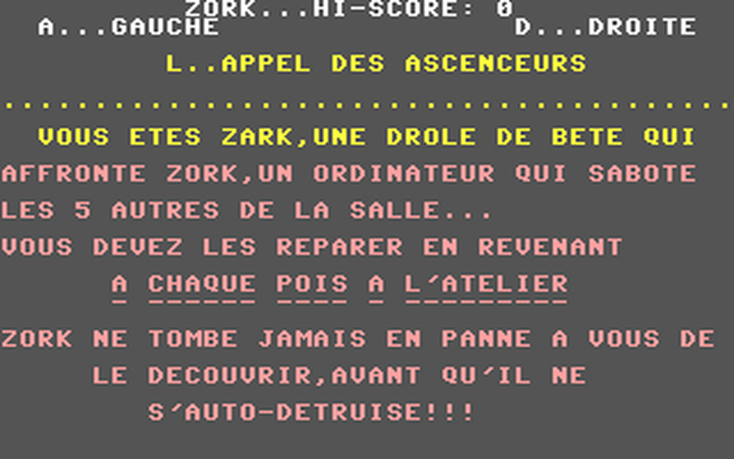 C64 GameBase Zork Hebdogiciel 1984