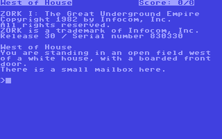 C64 GameBase Zork_I_-_The_Great_Underground_Empire Commodore/Infocom 1982
