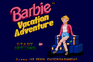 SMD GameBase Barbie's_Vacation_Adventure Hi-Tech_Expressions 1994