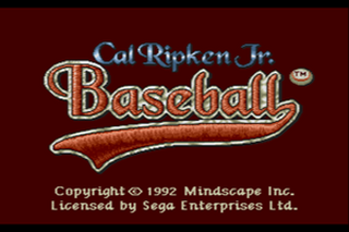 SMD GameBase Cal_Ripkin_Jr._Baseball Mindscape,_Inc. 1992