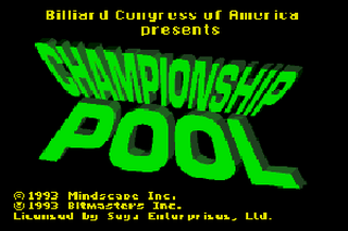SMD GameBase Championship_Pool Bitmasters/Mindscape 1993