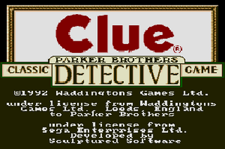 SMD GameBase Clue Parker_Brothers 1992