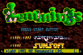 SMD GameBase Lemmings Sun_Corporation_(Sunsoft) 1992