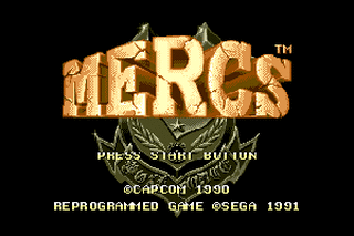 SMD GameBase Mercs Sega/Capcom 1991