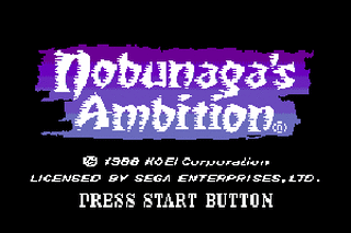 SMD GameBase Nobunaga's_Ambition KOEI_Corporation 1988