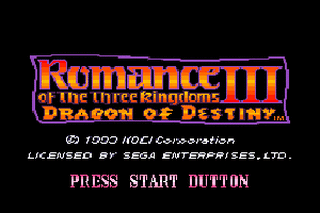 SMD GameBase Romance_Of_The_Three_Kingdoms_III_-_Dragon_Of_Destiny KOEI_Corporation 1993