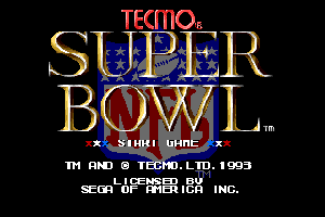 SMD GameBase Tecmo_Super_Bowl Tecmo 1993
