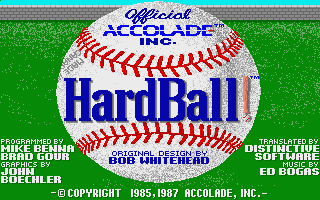 ST GameBase Hardball! Accolade 1987