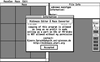 ST GameBase Midi_Maze_Editor_&_Maze_Convertor Non_Commercial 2000