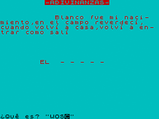 ZX GameBase Adivinanza VideoSpectrum 1986