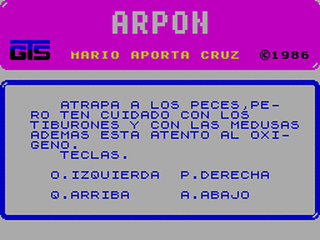 ZX GameBase Arpón Grupo_de_Trabajo_Software 1986