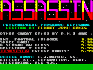 ZX GameBase Assassin Psychaedelic_Hedgehog_Software 1990