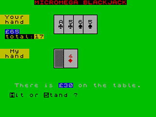 ZX GameBase Blackjack Micromega 1983