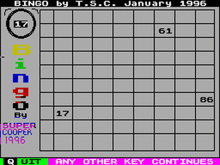 ZX GameBase Bingo Outlet 1996