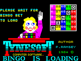 ZX GameBase Bingo Tynesoft 1984
