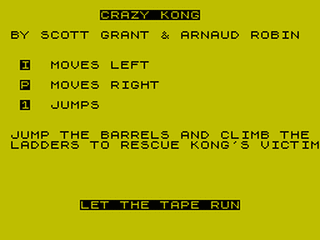 ZX GameBase Crazy_Kong 16/48_Tape_Magazine 1984