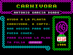 ZX GameBase Carnívora Grupo_de_Trabajo_Software 1986
