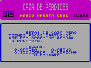 ZX GameBase Caza_de_Perdices Grupo_de_Trabajo_Software 1985