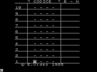 ZX GameBase Codice Editoriale_Video 1985