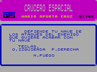 ZX GameBase Crucero_Espacial Grupo_de_Trabajo_Software 1985