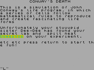 ZX GameBase Conway's_Death CSSCGC 1998