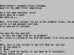 ZX GameBase Monty_Python's_Argument_Clinic CSSCGC 2009