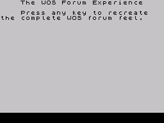 ZX GameBase WOS_Forum_Experience_(+3_Disk),_The CSSCGC 2015
