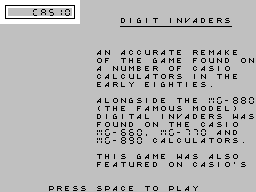 ZX GameBase CASIO_Digit_Invaders_(v3) Andy_Jenkinson 2020
