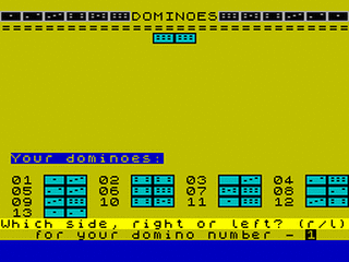 ZX GameBase Dominoes Micromega 1983