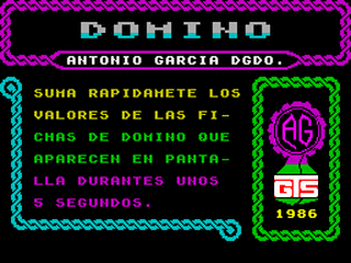 ZX GameBase Dominó Grupo_de_Trabajo_Software 1986