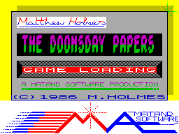 ZX GameBase Doomsday_Papers,_The Matand_Software 1986