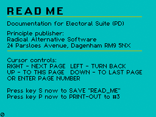 ZX GameBase Electoral_Suite_Documentation Radical_Alternative_Software 1992
