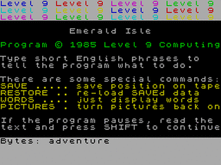 ZX GameBase Emerald_Isle Level_9_Computing 1985