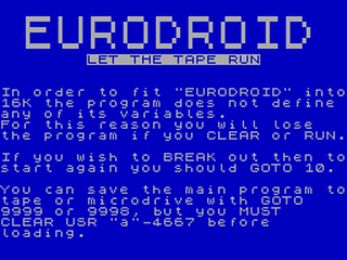 ZX GameBase Eurodroid 16/48_Tape_Magazine 1984