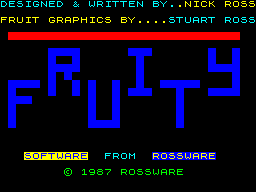ZX GameBase Fruity Rossware 1987