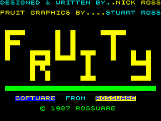 ZX GameBase Fruity Rossware 1987